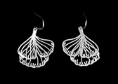 Tiffany earrings : Ginkgo n°2 (silver finish)