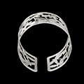 Bracelet manchette Tiffany : Libellules (finition argent) (dtail 2)
