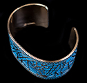Bracelet manchette Tiffany : Art nouveau (dtail 2)