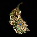 Tiffany brooch : Peacock feather, (detail)
