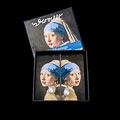 Johannes Vermeer earrings : Girl with a Pearl Earring, (velvet purse))