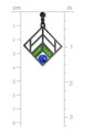 Frank Lloyd Wright earrings : Chevron Design (dimensions)