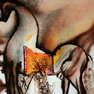 Salvador DALI - Lithographie - Le cheval de Troie