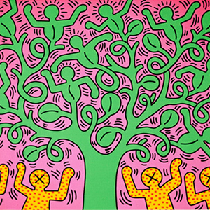 Keith Haring - Affiche d'art : Arbre de vie
