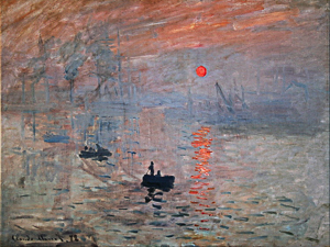 Claude Monet : Reproduction sur toile : Impression, Soleil levant