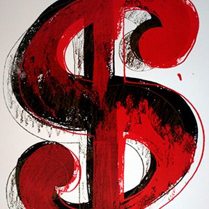 Andy WARHOL - Affiche d'Art : Signe du dollar
