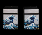 Duo boîtes à thé Hokusai, La grande vague de Kanagawa