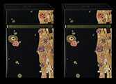 Gustav Klimt set of 2 Tea boxes, The kiss