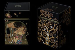 Gustav Klimt set of 2 Tea boxes : The tree of life & The kiss