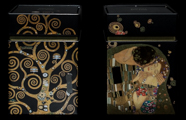 Set de 2 Scatole a tè Gustav Klimt, L'albero della vita & Il bacio