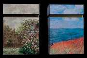 Set de 2 Scatole a tè Claude Monet, Cammino al mare tra campi di grano & La casa dell'artista