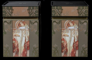 Set de 2 Scatole a tè Alfons Mucha, Stagioni