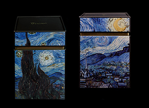 Set de 2 Scatole a tè Van Gogh : La notte stellata