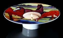 Franz Marc porcelain Art Light, The red Horses