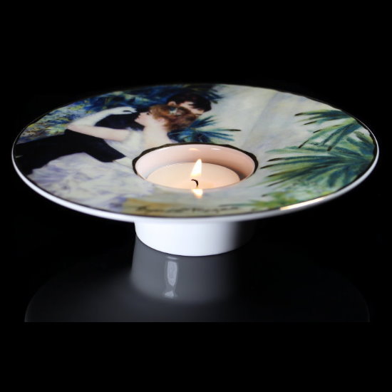 Auguste Renoir Porcelain Art Light, Dance in the City, with candle