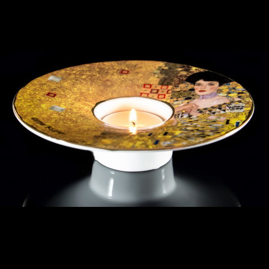 Gustav Klimt Porcelain Art Light, Adele Bloch, with candle