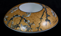 photophore en porcelaine Klimt, Branche d'amandier (or) (détail 1)