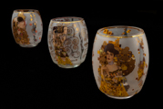 Set des 3 photophores en verre Gustav Klimt