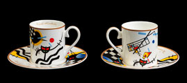 Kandinsky expresso cups and saucers, Accords opposs