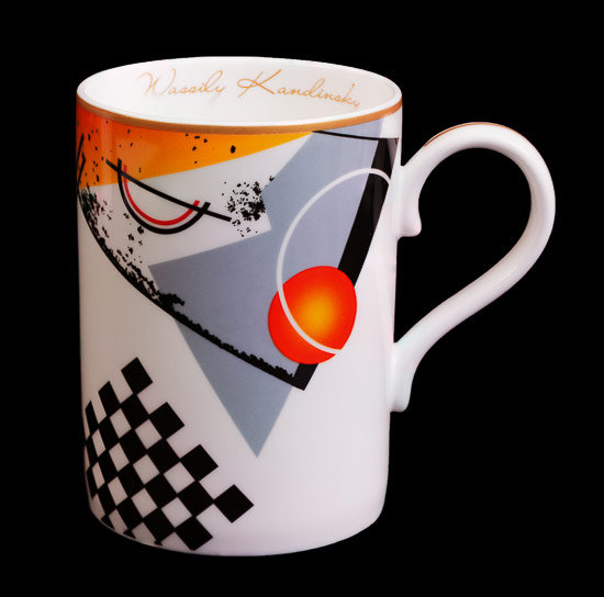 Kandinsky Porcelain Mug, Orange (Carmani)