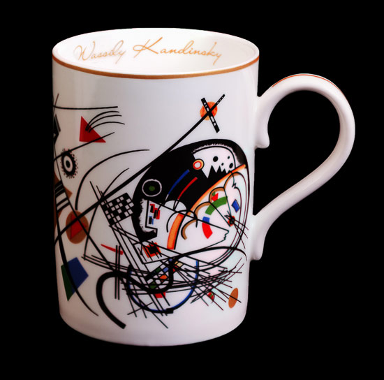 Kandinsky Porcelain Mug, Transverse Line (1923) (Carmani)