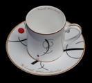 Kandinsky coffee cup and saucer, Free curve to the point
