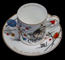 Kandinsky coffee cup and saucer, Transverse line