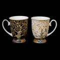 Duo de mugs Gustav Klimt, L'arbre de vie (boîte coeur)