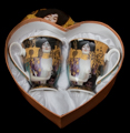 Gustav Klimt Set of 2 porcelain mugs, Judith (heart box)