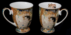 Gustav Klimt Set of 2 porcelain mugs, The maternity