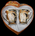 Gustav Klimt Set of 2 porcelain mugs, The maternity (heart box)
