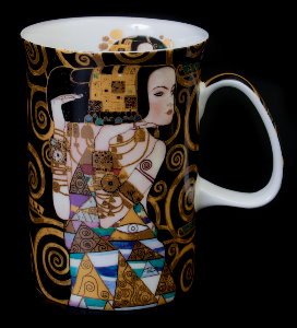 Gustav Klimt cappuccino tasse avec UT le bisou 500 ml Noir Or Goebel Porcelaine