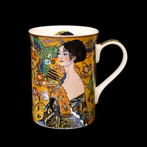 Carmani : Gustav Klimt mug : Lady with fan