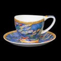 Coffret tasse  caf & sous-tasse Claude Monet, Les nymphas