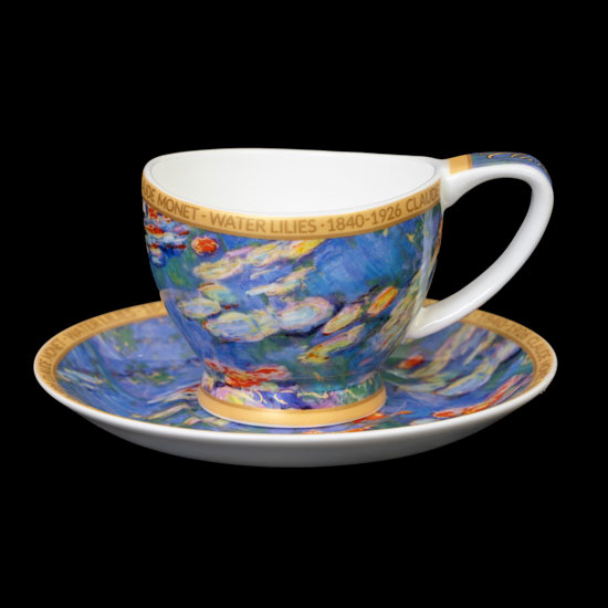 Coffret tasse  caf & sous-tasse Claude Monet, Les nymphas, (Duo)