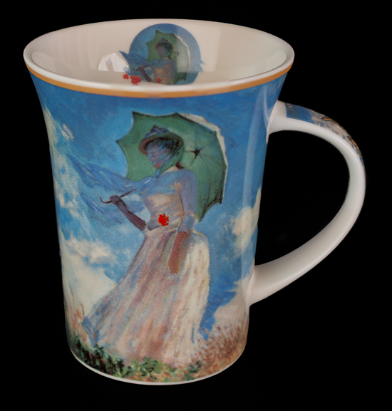 Mug Claude Monet, in porcellana : Donna con parasole