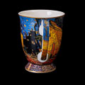Vincent Van Gogh Set of 2 porcelain mugs, Cafe Terrace at Night (heart box)