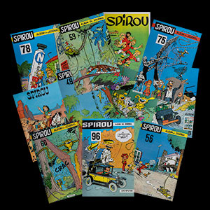 11 tarjetas postales Franquin : Spirou