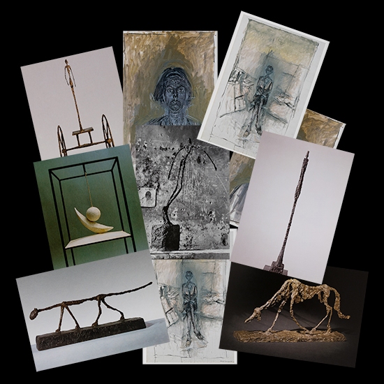Tarjetas postales de Alberto Giacometti