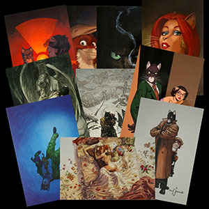 10 cartoline Blacksad di Juanjo Guarnido
