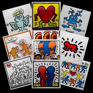10 Cartes postales Keith Haring (Pochette n°1)