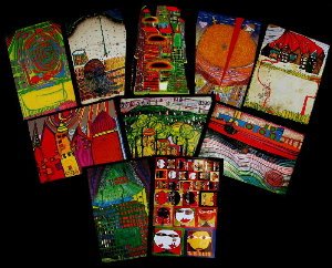 Sleeve of 10 postcards of Hundertwasser (n°3)