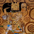 Carte double de Gustav Klimt : L'attente
