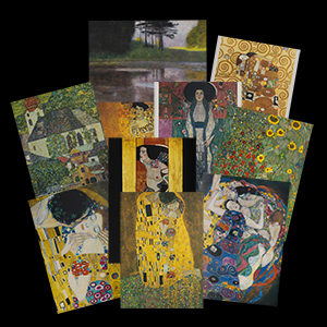 Sleeve of 10 Gustav Klimt postcards