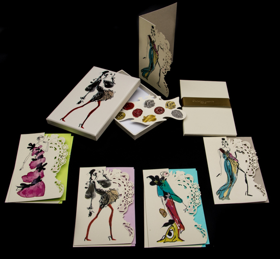 Christian Lacroix notecard box of 8 notecards
