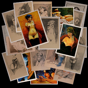 20 postales érotiques de Loisel (Lote n°5)