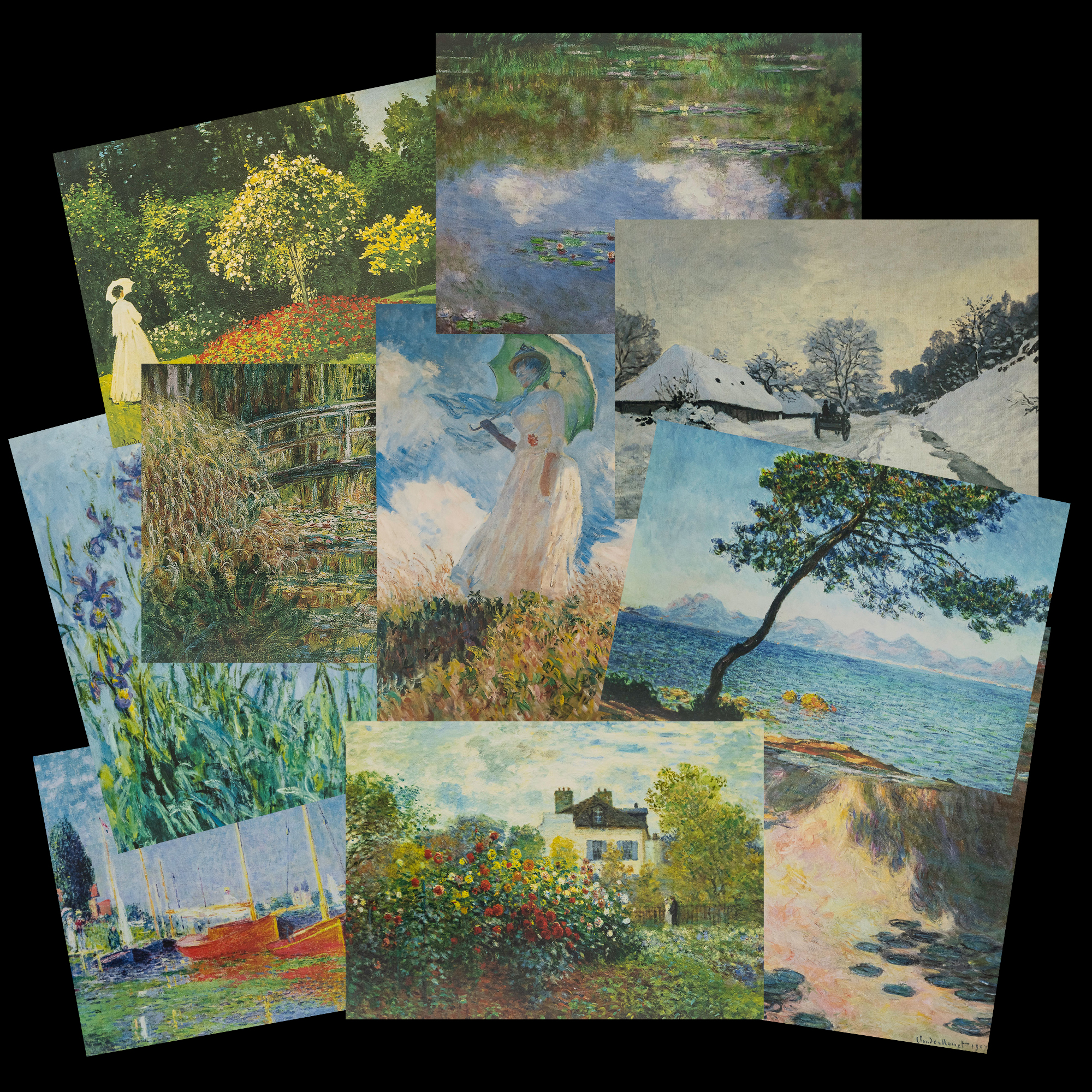 10 tarjetas postales Claude Monet (Lote n°3)