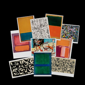 Mark Rothko and Jackson Pollock double fold cards