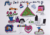 Carte double de Niki de Saint Phalle : Love