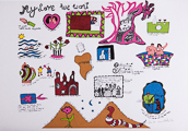 Carte double de Niki de Saint Phalle : Love